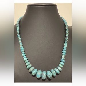 Jay King Sterling Silver Blue Turquoise Graduated Bead Necklace